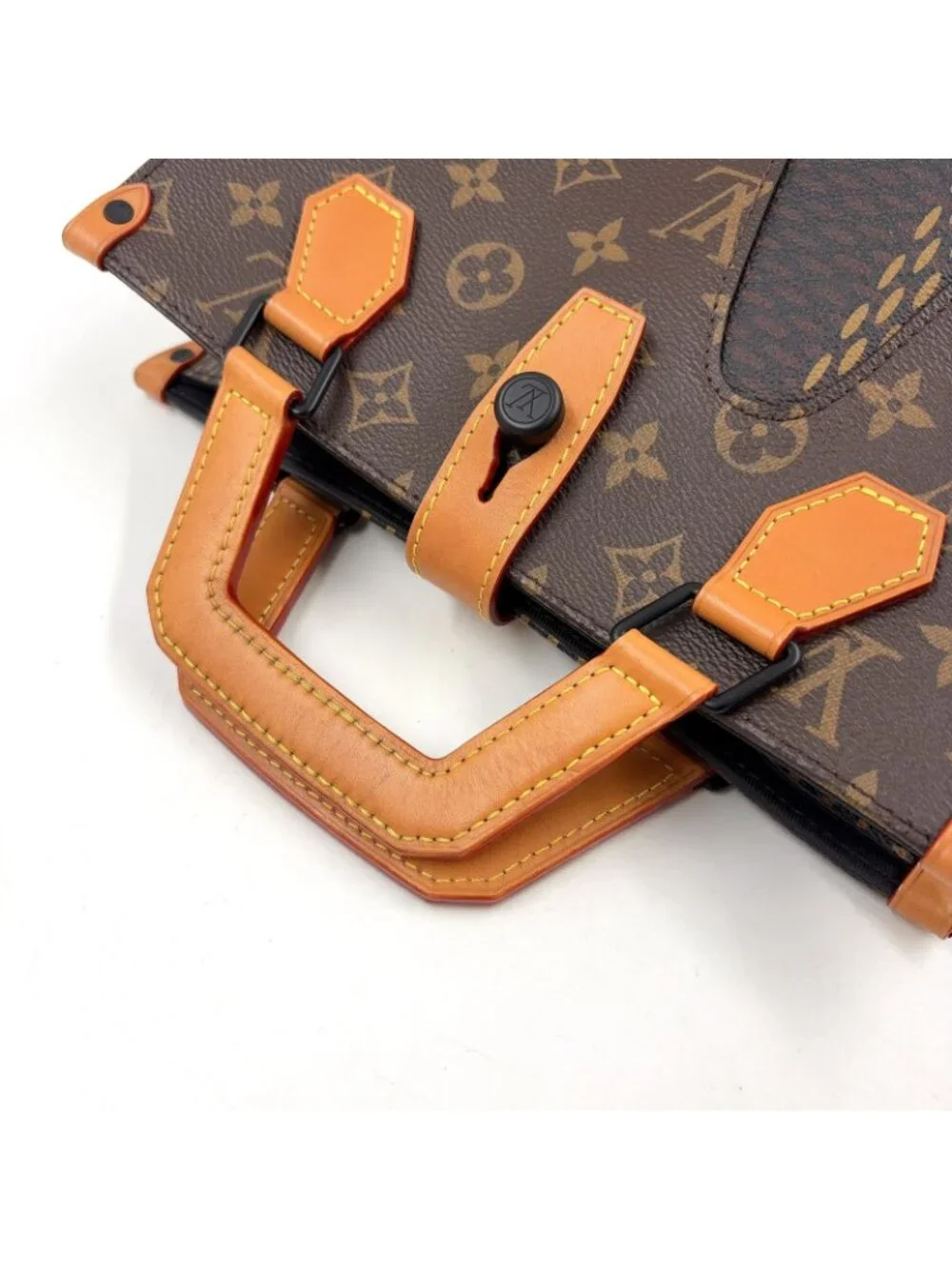 Louis Vuitton Mini Tote Damier Ebene Giant LV Squared Shoulder Bag Leather